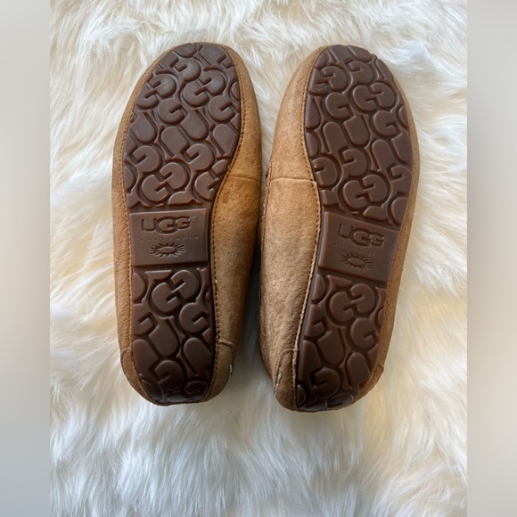 UGG ANSLEY FUR BOW slipper size 10 chestnut color - Picture 6 of 8